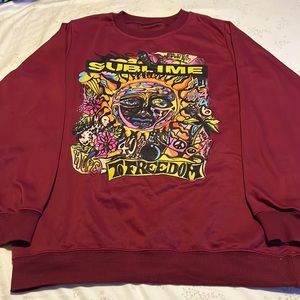 Sublime Freedom Burgundy Crew Neck Sweater Size L